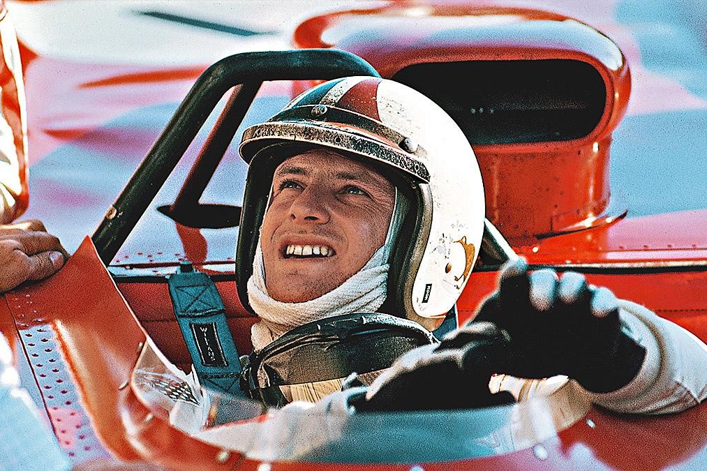 Amon in a Ferrari at Monza in 1969. He did not win a grand prix in 96 attempts. 