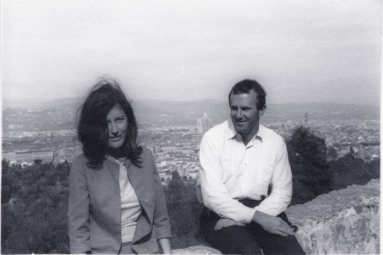 Prue Shaw and Clive James in Florence 1966.