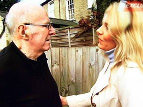 Ex-model Leanne Edelsten in a shot from the TV show as she confronts Clive James in London.