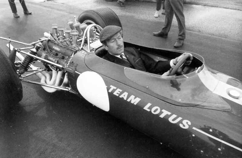 Colin Chapman in a Lotus.