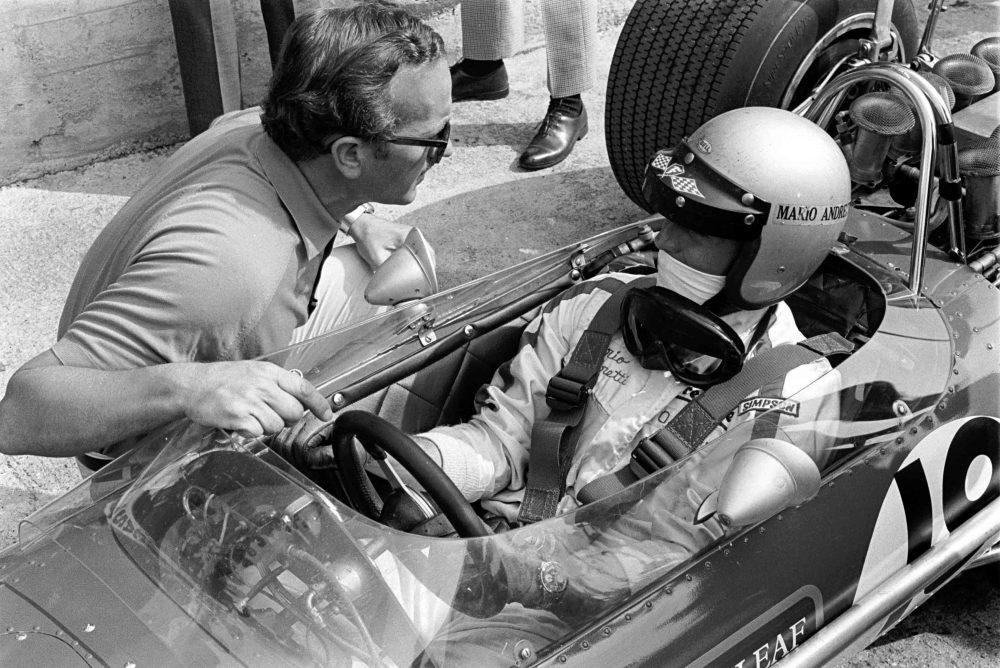 Colin Chapman and Mario Andretti.