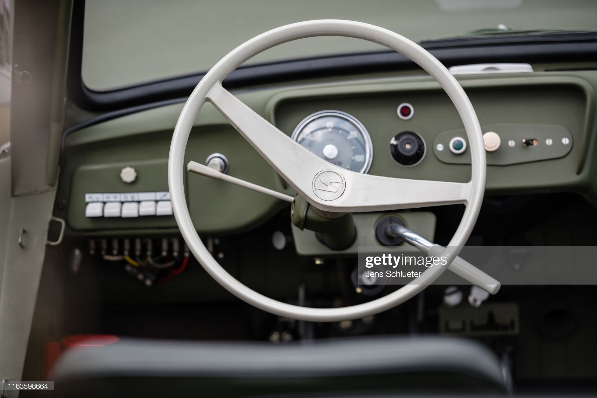The interior of an East Germany-era Trabant.