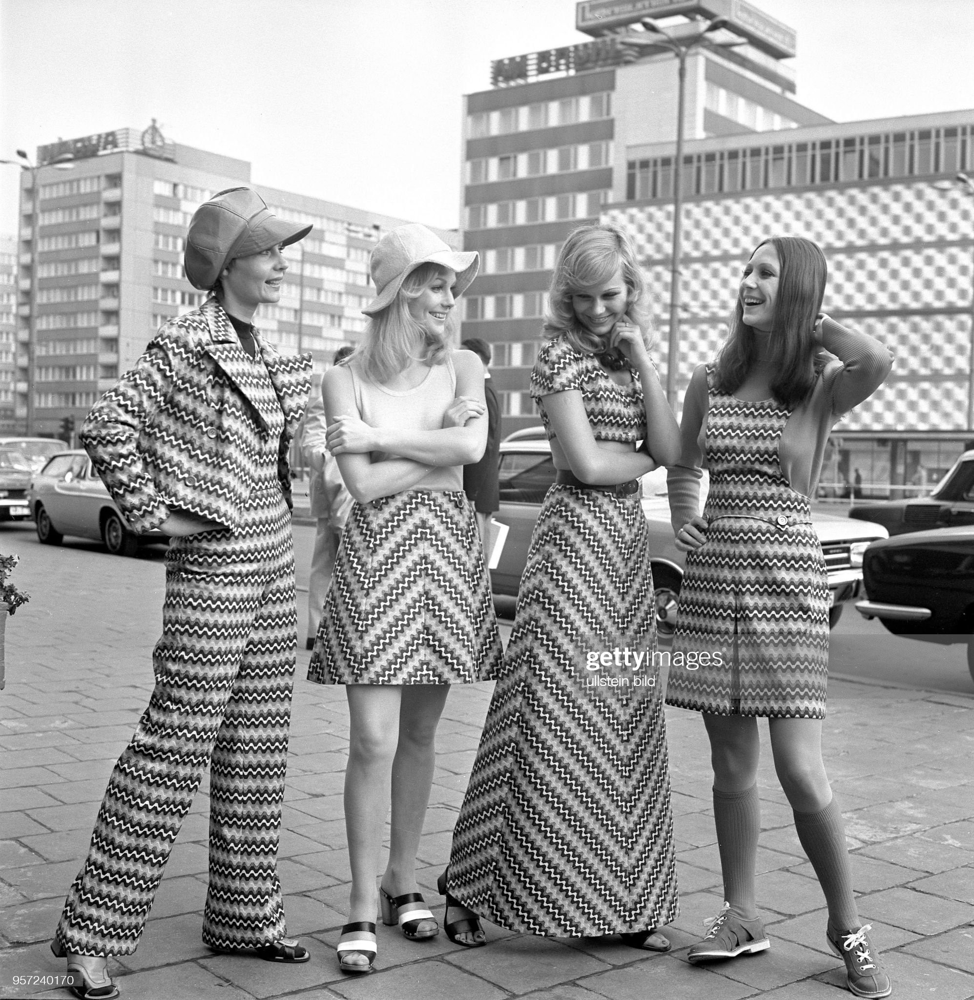 Four young women in Leipzig in 1972. 
