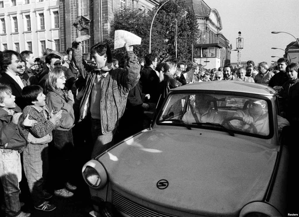 When the wall separating East and West Germany finally fell in 1989, Trabants driving west were doused in champagne and had their Duroplast roofs thumped in celebration. 