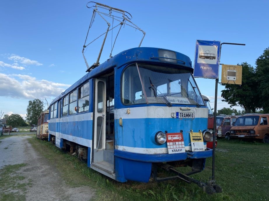 Tatra T4SU tram.