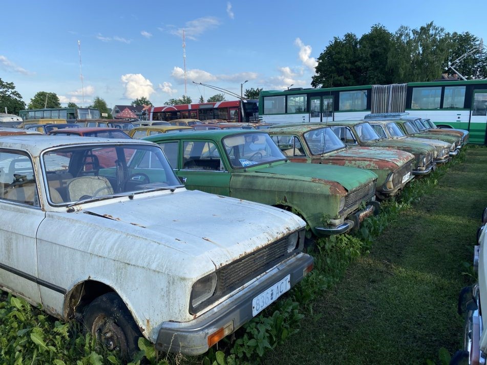 Vintage Soviet Union cars.