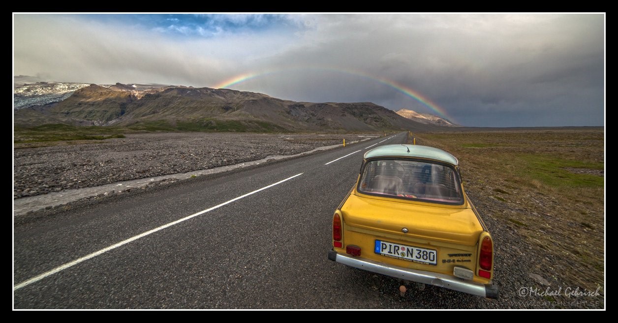 A Trabant in Iceland.