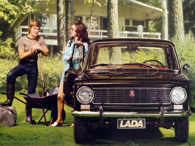 A woman and a Lada.