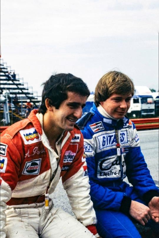 Alain Prost with Didier Pironi.