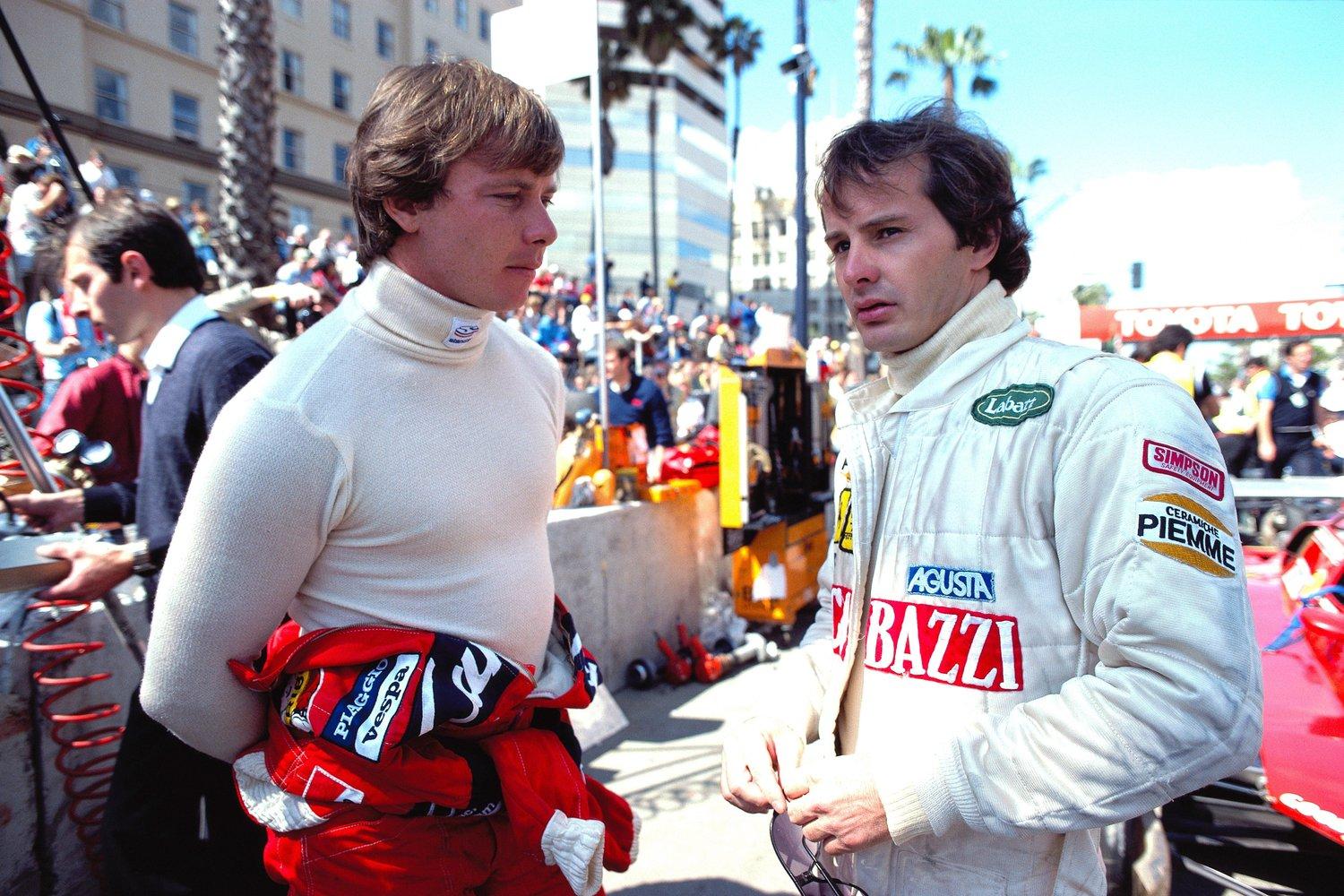 Didier Pironi with Gilles Villeneuve.