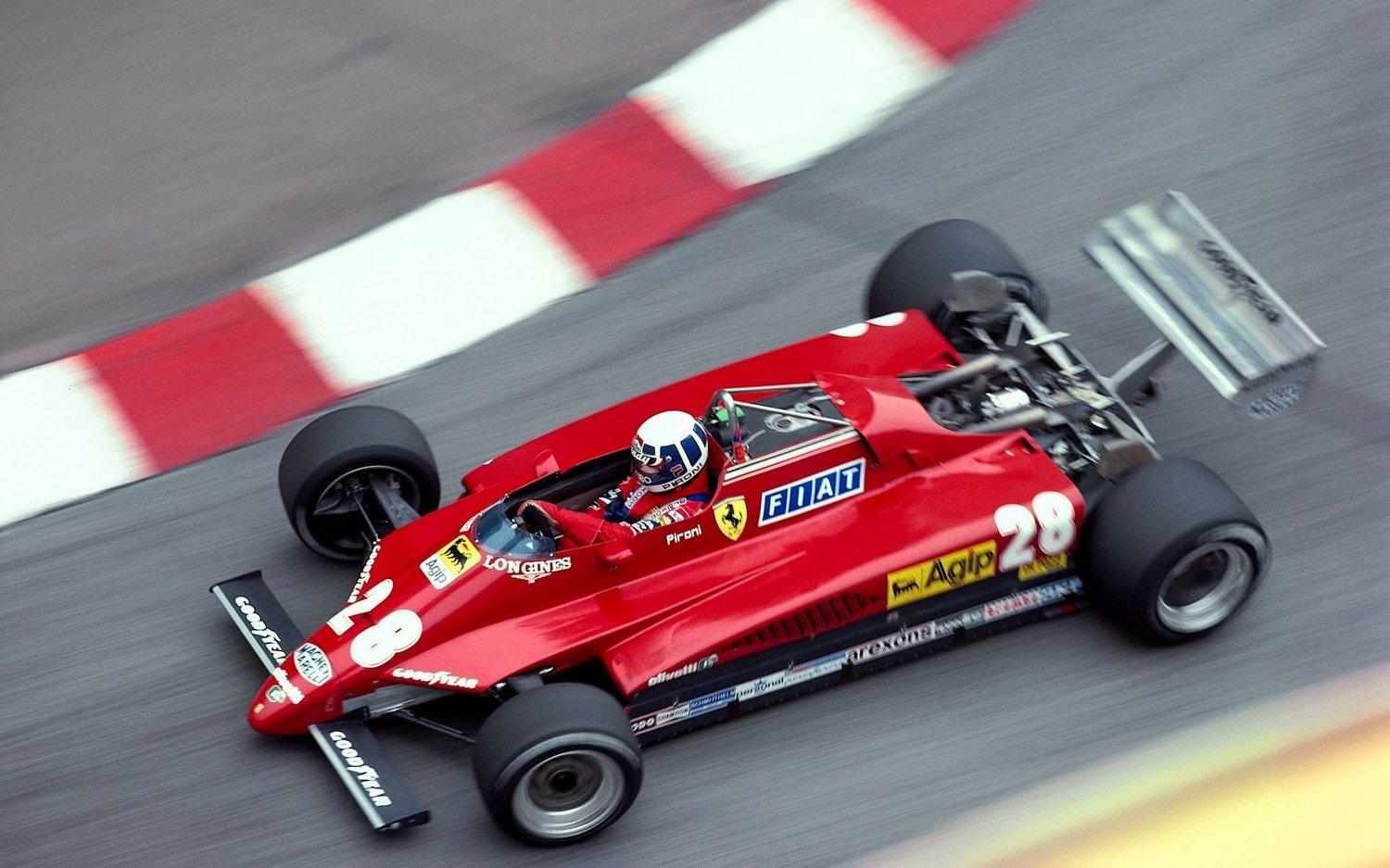 Didier Pironi, Ferrari 126 C2, at the 1982 Monaco GP.