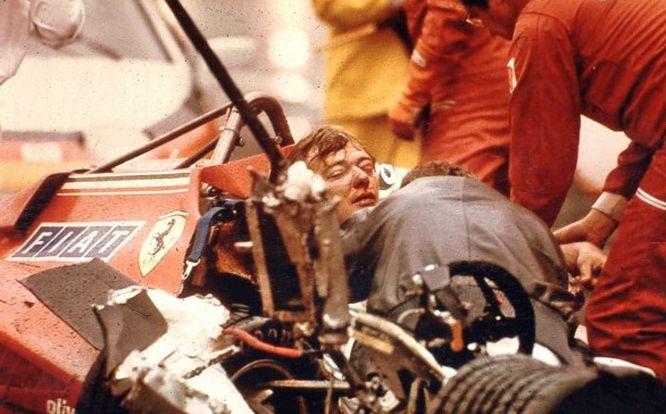 Didier Pironi after the accident.