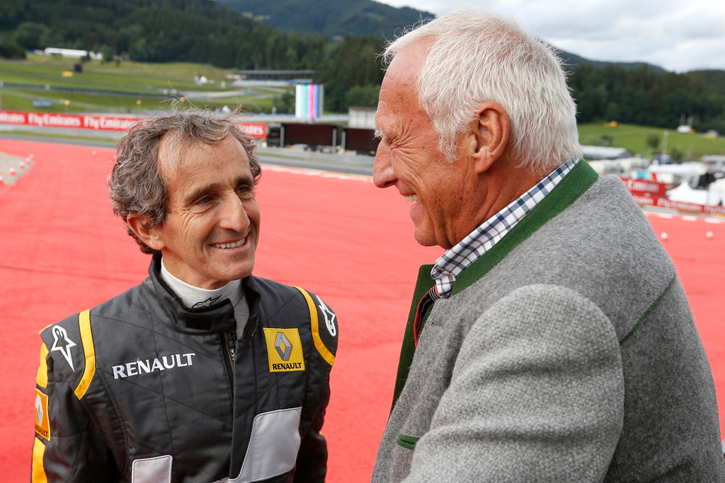 Dietrich Mateschitz and Alain Prost, Spielberg, Austrian Grand Prix, 2015.