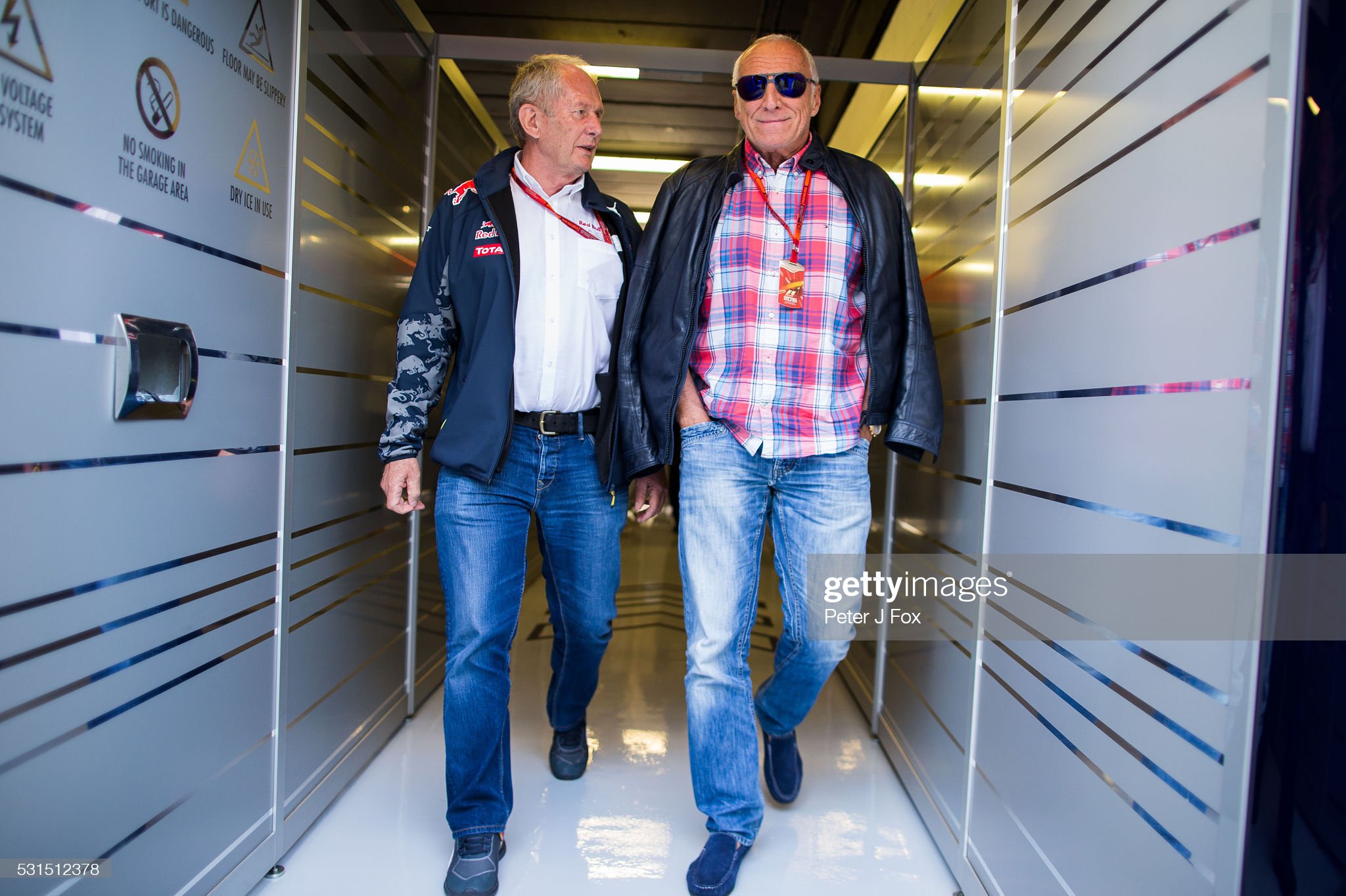 Red Bull Racing Motorsport Consultant Helmut Marko with Red Bull Racing CEO Dietrich Mateschitz.
