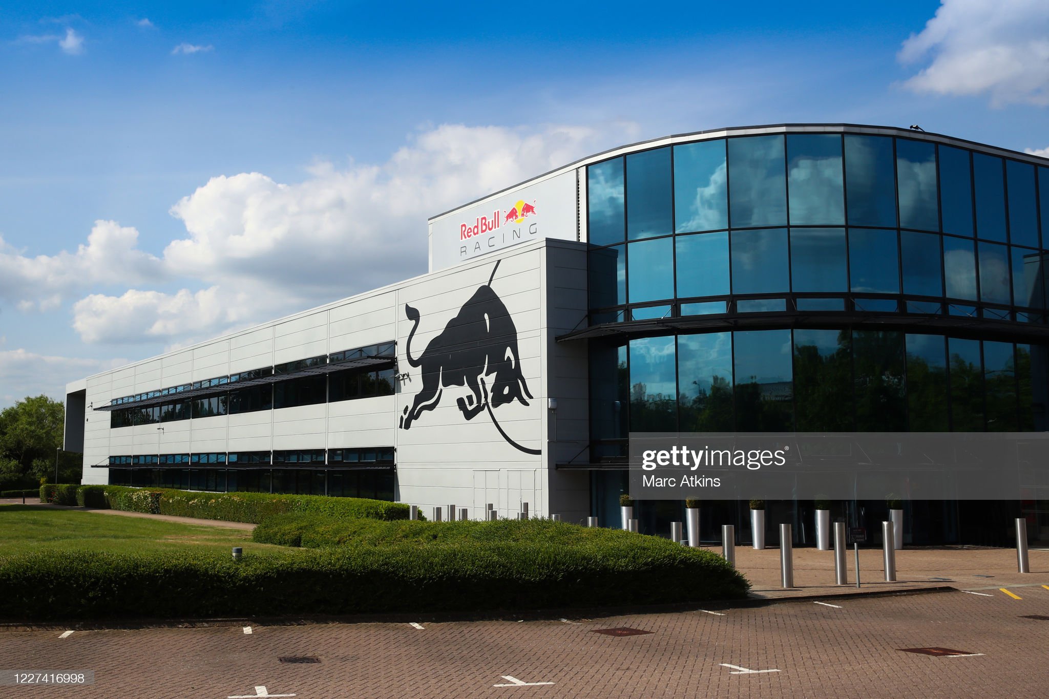A general view of the Red Bull F1 Racing team headquarters in Milton Keynes, United Kingdom.