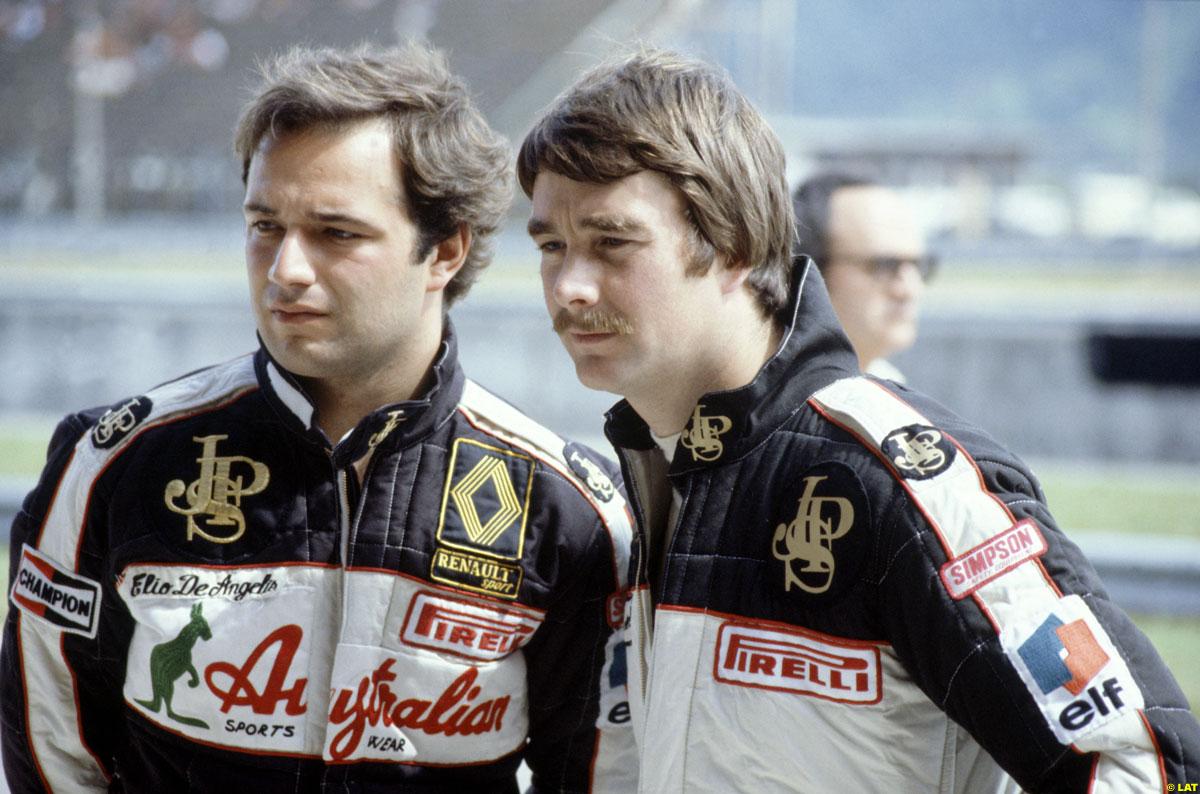 Elio De Angelis and Nigel Mansell.