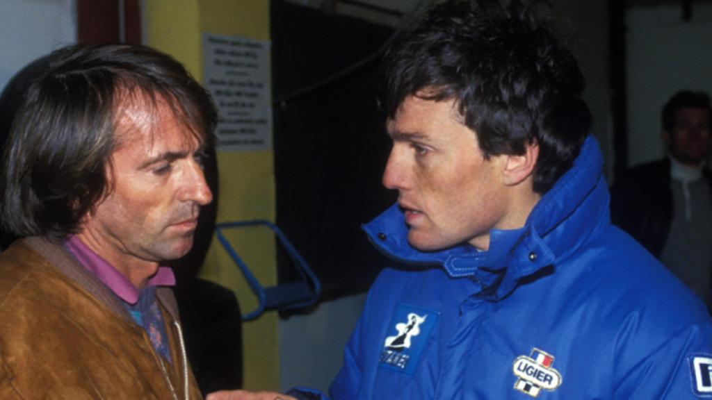 Andrea de Cesaris and Jacques Laffite.