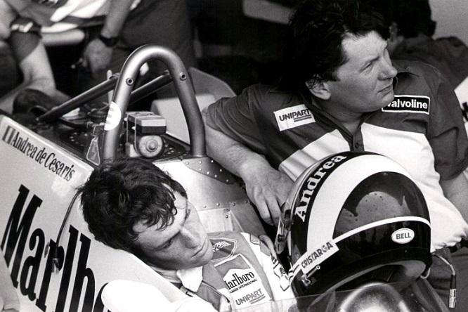 De Cesaris and John Barnand at McLaren.
