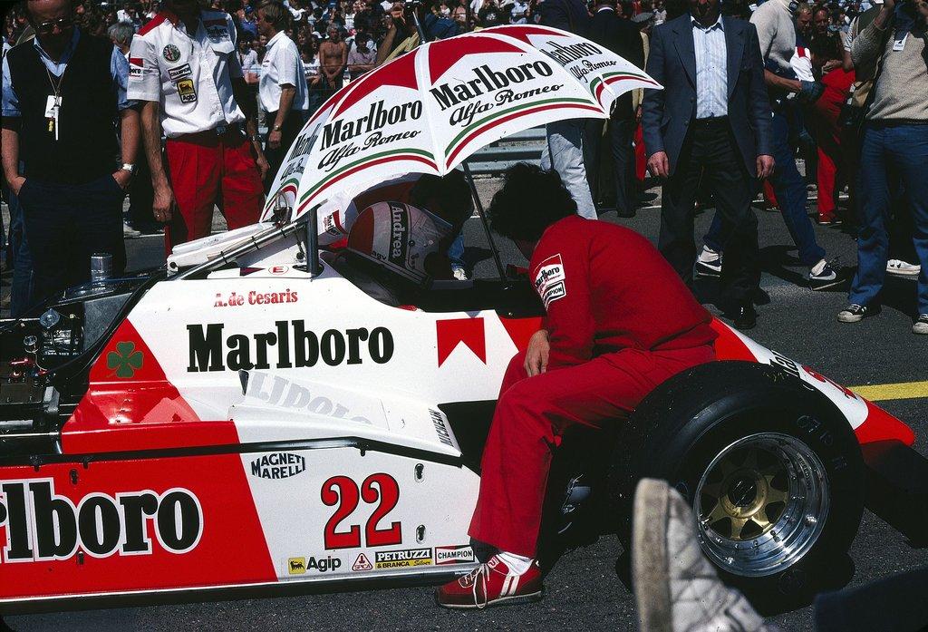 Andrea de Cesaris in 1982 at Swiss Grand Prix.