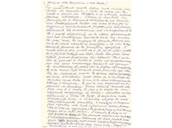 A letter from Enzo Ferrari to Fiamma Breschi.