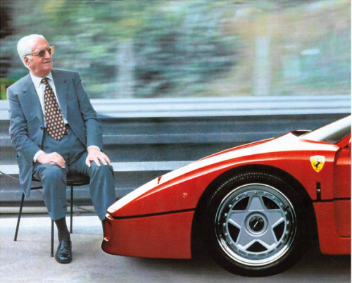 Enzo with his last proper Ferrari, the F40.