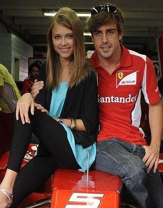 Fernando Alonso and his Russian girlfriend Dasha Kapustina.