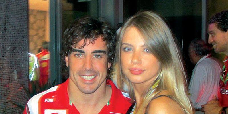 Fernando Alonso and his Swiss female friend.