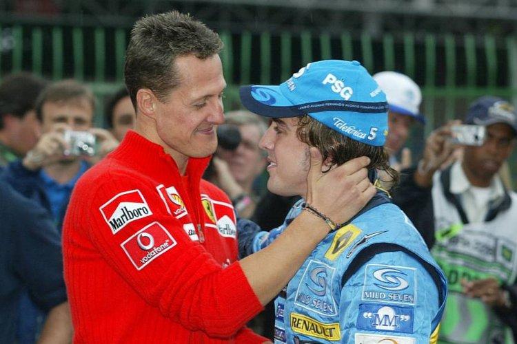 Michael Schumacher and Fernando Alonso.