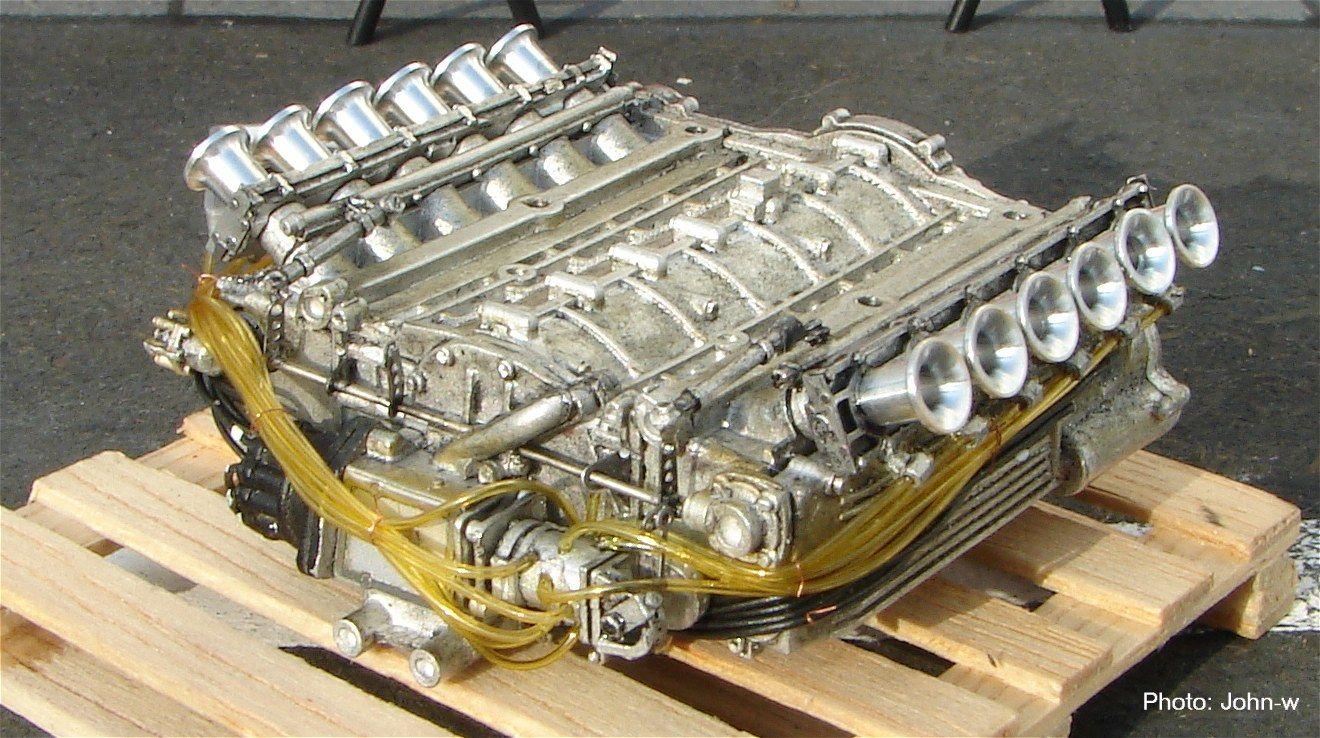 The engine of the Ferrari 312B.