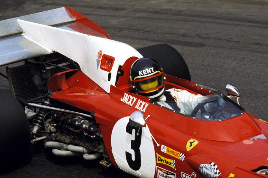 Jacky Ickx in a Ferrari 312B.