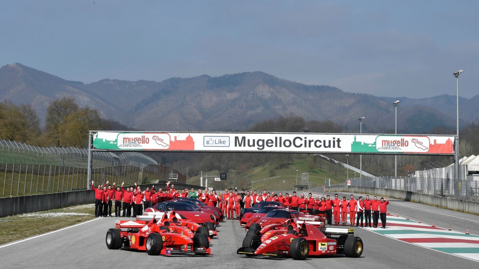 Ferraris at Mugello circuit.