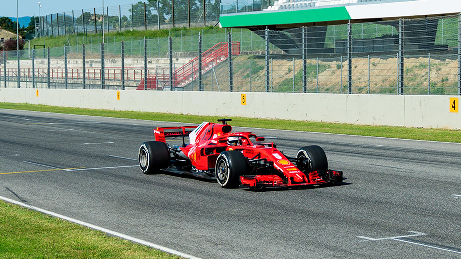 A Ferrari F1 at Mugello circuit.