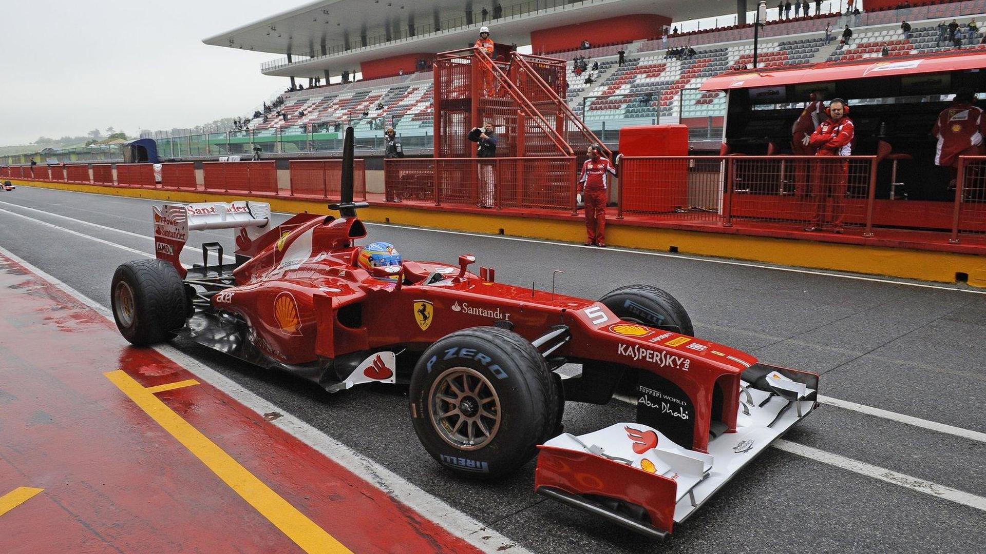 F1 testing at Mugello in 2012.