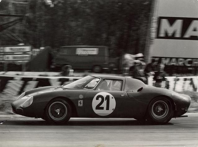A Ferrari in action at Le Mans.