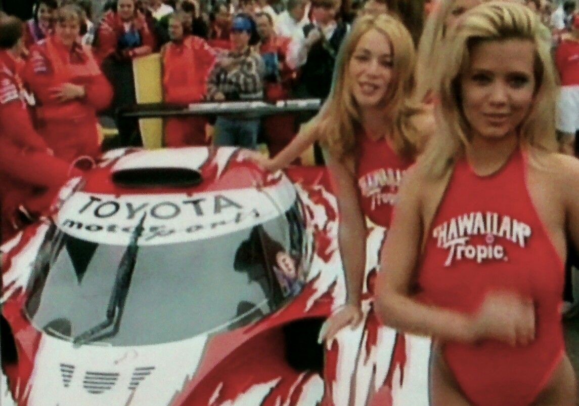 Hawaiian Tropic girls at Le Mans 24 hours race in 1998.