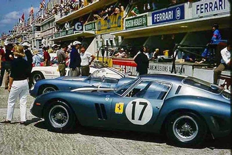 Ferrari 250 GTO at Le Mans in 1962.