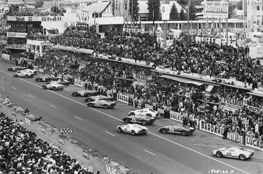 Le Mans start in 1966.