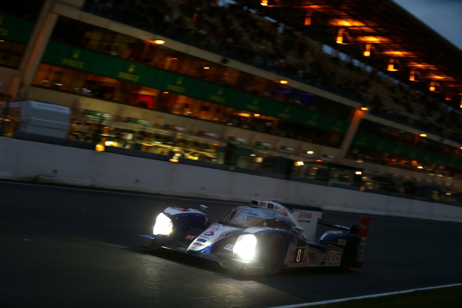 Toyota TS030 Hybrid in qualifying for the 24 Hours of Le Mans of 2013.