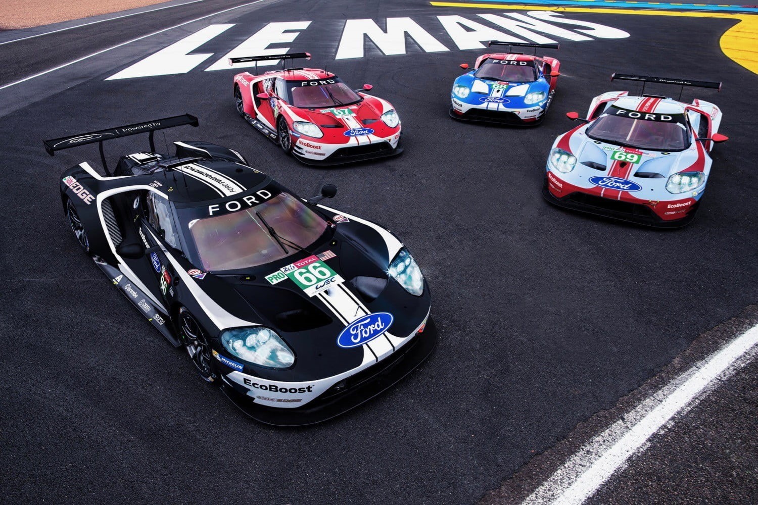Ford pays homage to Le Mans with celebration liveries.