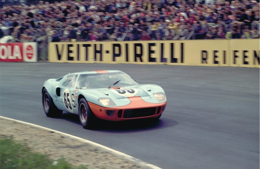The Ford GT40 during the 1000 km of Nurburgring.