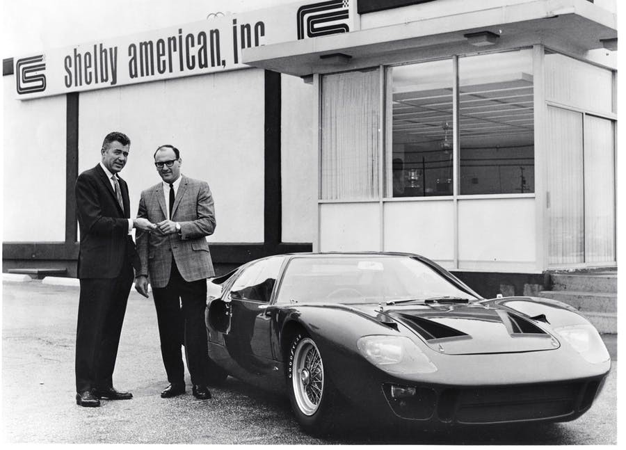 Caroll Shelby and the Ford GT40 Mark II.