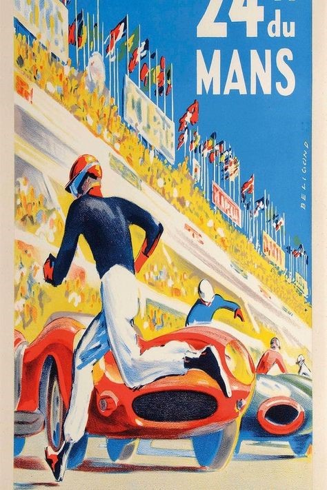A poster of the 24 Hours of Le Mans.