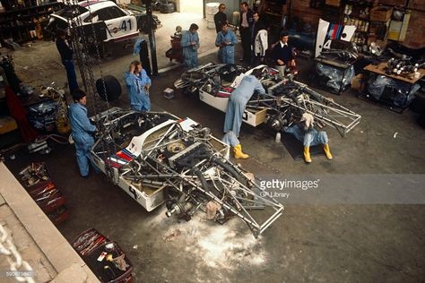 Porsche garage in Le Mans.