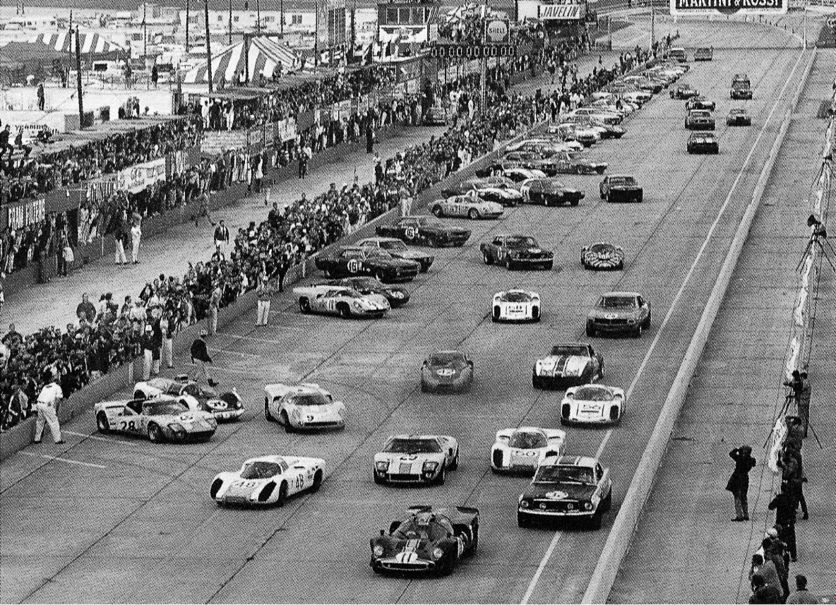 Le Mans start in 1968.