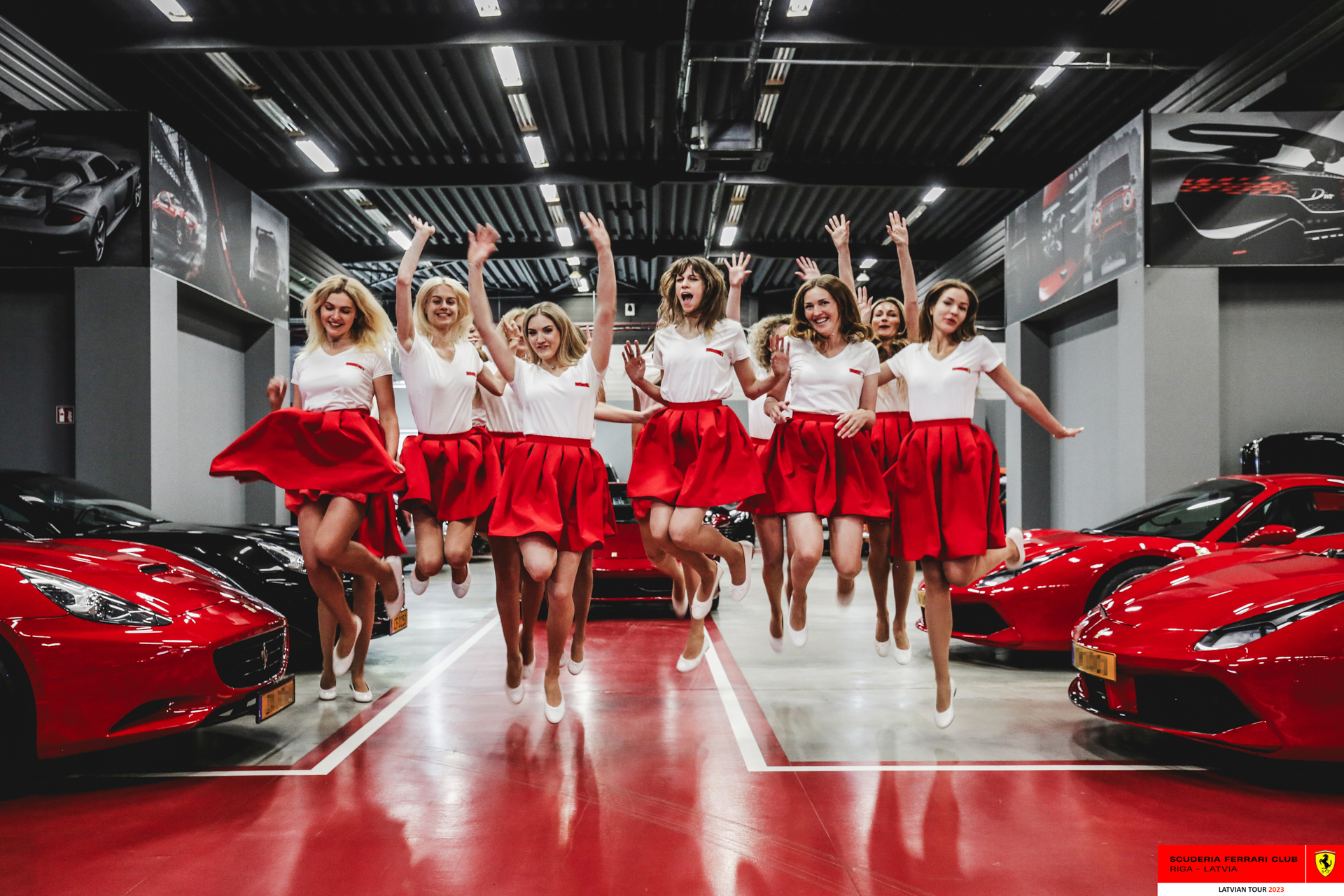 SFC Riga grid girls at Stuttgart. 