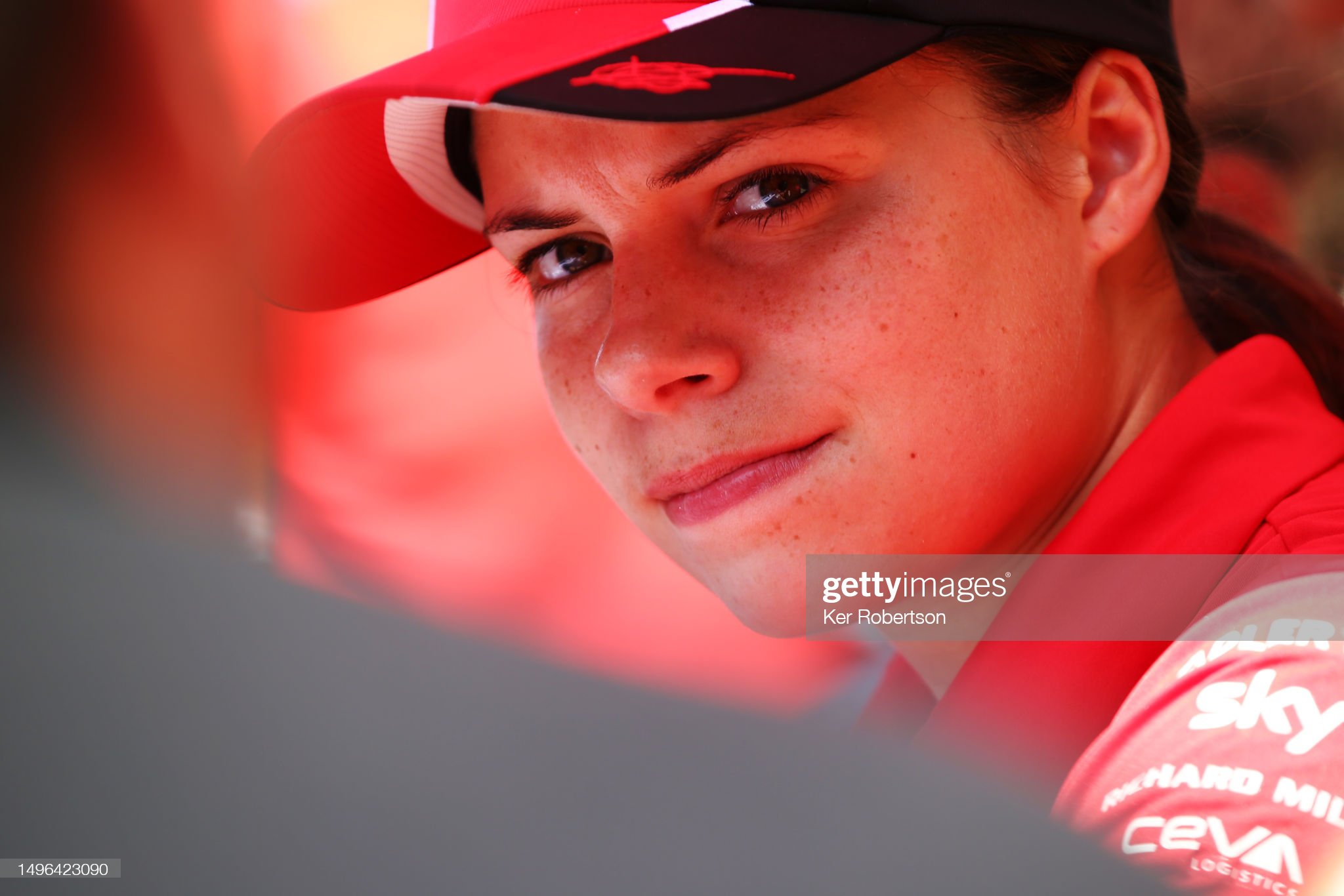 Lilou Wadoux of France and AF Corse Ferrari 488 GTE attends the drivers’ autograph session during previews to the 100th Anniversary Le Mans 24 Hours race at the Circuit de la Sarthe on June 06, 2023 in Le Mans, France.