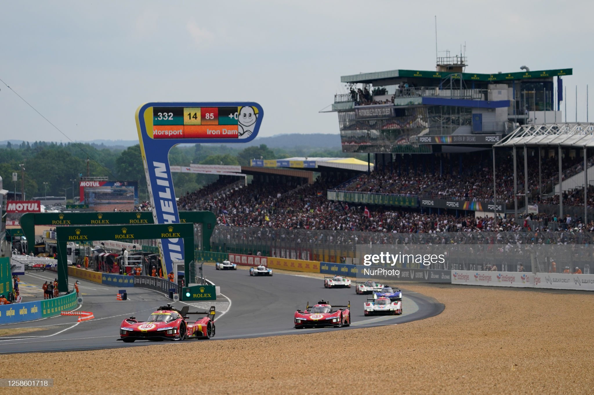 The n. 50 and the n. 51 Ferrari AF Corse during 100th running 24 Hours of Le Mans at the Circuit de la Sarthe on June 10, 2023 in Le Mans, France. 