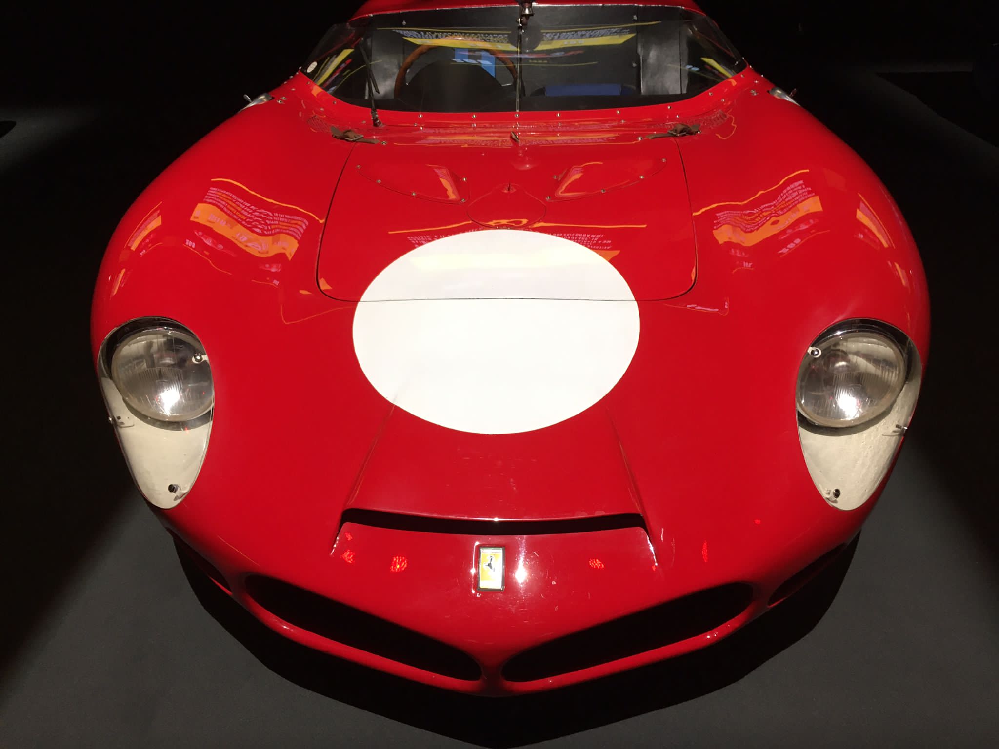 A vintage red Ferrari.