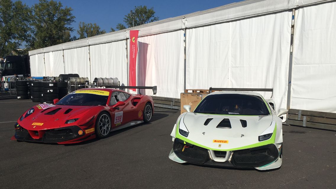 Two Ferraris.
