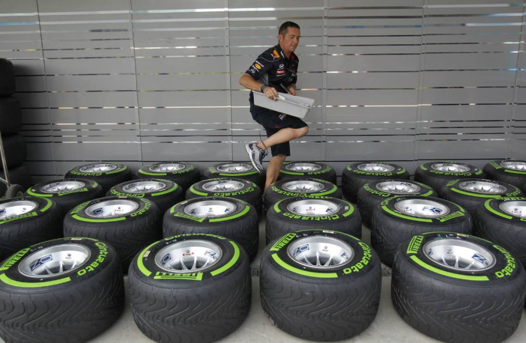 Pirelli tyres.